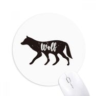 Dıythinker Kurt Siyah ve Beyaz Hayvan Baskılı Yuvarlak Kaymaz Kauçuk Mouse Pad