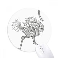 Dıythinker Kuş Boyası Koşu Uzun Baskılı Yuvarlak Kaymaz Kauçuk Mouse Pad