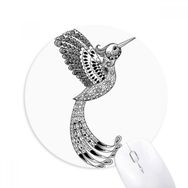 Dıythinker Kuş Boyası Koşu Uzun Tüy Baskılı Yuvarlak Kaymaz Kauçuk Mouse Pad