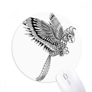 Dıythinker Kuş Boyası Uçan Sadık Baskılı Yuvarlak Kaymaz Kauçuk Mouse Pad