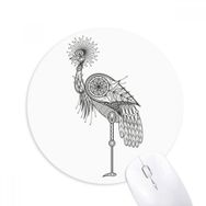 Dıythinker Kuş Cesur Güzellik Tüyü Baskılı Yuvarlak Kaymaz Kauçuk Mouse Pad