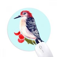 Dıythinker Kuş Hayvan Magpie Redhead Baskılı Yuvarlak Kaymaz Kauçuk Mouse Pad