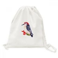 Dıythinker Kuş Hayvan Magpie Redhead Kanvas İpli Sırt Çantası