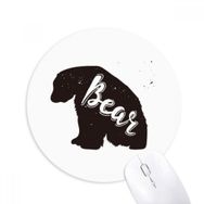 Dıythinker Kutup Ayısı ve Beyaz Hayvan Baskılı Yuvarlak Kaymaz Kauçuk Mouse Pad