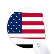 Dıythinker Kuzey Dakota ABD Haritası Yıldızlar Çizgili Bayrak Şekli Baskılı Yuvarlak Kaymaz Kauçuk Mouse Pad