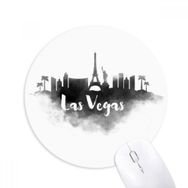 Dıythinker Las Vegas Amerika Simgesi Mürekkep Şehir Boyama Baskılı Yuvarlak Kaymaz Kauçuk Mouse Pad