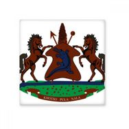 Dıythinker Lesotho Afrika Ulusal Amblem Seramik 10x10 cm Seramik Karo