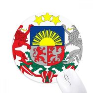 Dıythinker Letonya Ulusal Amblem Ülke Baskılı Yuvarlak Kaymaz Kauçuk Mouse Pad