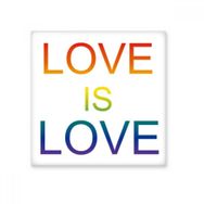 Dıythinker LGBT Gökkuşağı Bayrağı Aşk 10x10 cm Seramik Karo