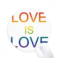 Dıythinker LGBT Gökkuşağı Bayrağı Aşk Baskılı Yuvarlak Kaymaz Kauçuk Mouse Pad