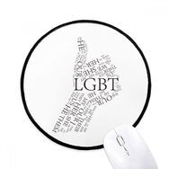Dıythinker LGBT Gökkuşağı Bayrağı Büyük Yuvarlak Kaymaz Mouse Pad