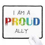 Dıythinker LGBT Gökkuşağı Bayrağı Gururlu Ally Kaymaz Siyah Başlıklı Kenarlar Mouse Pad