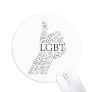 Dıythinker LGBT Gökkuşağı Bayrağı Harika Baskılı Yuvarlak Kaymaz Kauçuk Mouse Pad