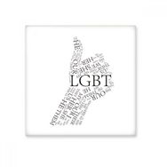 Dıythinker LGBT Gökkuşağı Bayrağı Harika Seramik Biski Fayans 10x10 cm Seramik Karo