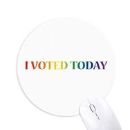 Dıythinker LGBT Gökkuşağı Bayrağı I Oy Bugün Baskılı Yuvarlak Kaymaz Kauçuk Mouse Pad