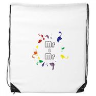 Dıythinker LGBT Gökkuşağı Bayrağı Mr & Mr İpli Sırt Çantası
