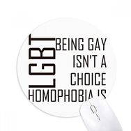 Dıythinker LGBT Gökkuşağı Bayrağı Seçimi Veya Baskılı Yuvarlak Kaymaz Kauçuk Mouse Pad