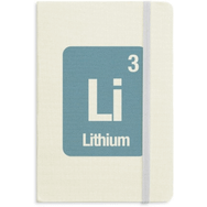 Dıythinker Li Lityum Kimyasal Element Bilim Defteri Kumaş Sert Kapak A5 Defter
