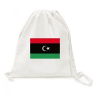 Dıythinker Libya Ulusal Bayrağı Afrika Ülke Tuval İpli Sırt Çantası