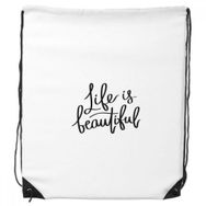 Dıythinker Life Is Beautiful Alıntı İpli Sırt Çantası