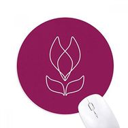 Dıythinker Line Çiçek Bitki Çiçek Desenli Baskılı Yuvarlak Kaymaz Kauçuk Mouse Pad
