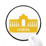 Dıythinker Lisboa Portekiz Sarı Dönüm Noktası Yuvarlak Kaymaz Mouse Pad