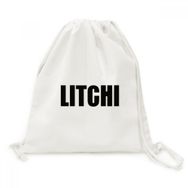 Dıythinker Litchi Meyve İsmi Yiyecekler Kanvas İpli Sırt Çantası