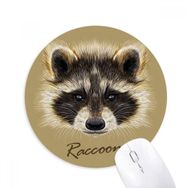 Dıythinker Little Mischievous Kahverengi Rakun Hayvan Baskılı Yuvarlak Kaymaz Kauçuk Mouse Pad