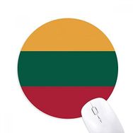 Dıythinker Litvanya Ulusal Bayrağı Avrupa Ülke Baskılı Yuvarlak Kaymaz Kauçuk Mouse Pad