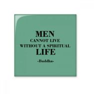 Dıythinker Live a Spiritüel Life Buda Alıntı Budizm Parlak 10x10 cm Seramik Karo