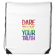 Dıythinker Live Your Truth LGBT Gökkuşağı Bayraklı Sırt Çantası