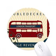 Dıythinker Londra Çift Kat Damga İngiltere İngiltere İngiltere Baskılı Yuvarlak Kaymaz Kauçuk Mouse Pad