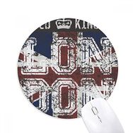 Dıythinker Londra İngiltere İngiltere İngiltere Birleşik Krallık Bayrağı İşareti Baskılı Yuvarlak Kaymaz Kauçuk Mouse Pad