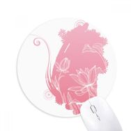 Dıythinker Lotus Çiçeği Fare Bitki Çiçek Baskılı Yuvarlak Kaymaz Kauçuk Mouse Pad
