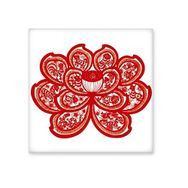 Dıythinker Lotus Çin Zodyak Kağıt Kesim Çiçek Hayvan Parlak 10x10 cm Seramik Karo