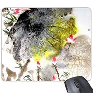 Dıythinker Lotus Yaprağı Bud Soyut Yağlı Okullar Baskı Baskılı Dikdörtgen Kaymaz Kauçuk Mouse Pad