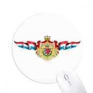 Dıythinker Lüksemburg Bayrağı Ulusal Amblem Baskılı Yuvarlak Kaymaz Kauçuk Mouse Pad