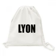 Dıythinker Lyon Fransa Şehir Adı Kanvas İpli Sırt Çantası