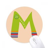 Dıythinker M Alfabe Turuncu Meyve Sevimli Desen Baskılı Yuvarlak Kaymaz Kauçuk Mouse Pad