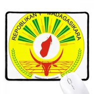 Dıythinker Madagaskar Afrika Ulusal Amblem Kaymaz Siyah Başlıklı Kenarlar Mouse Pad