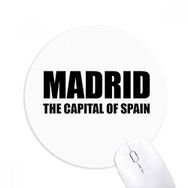 Dıythinker Madrid İspanya'nın Başkenti Baskılı Yuvarlak Kaymaz Kauçuk Mouse Pad