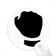 Dıythinker Make A Fist Jest Silüet Desen Baskılı Yuvarlak Kaymaz Kauçuk Mouse Pad