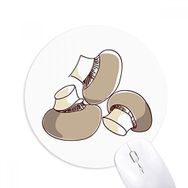 Dıythinker Mantar Çizgisi İllüstrasyon Gerçek Baskılı Yuvarlak Kaymaz Kauçuk Mouse Pad