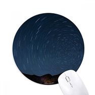 Dıythinker Manzara Yıldızlar Işıklar Gece Gökyüzü Baskılı Yuvarlak Kaymaz Kauçuk Mouse Pad