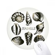 Dıythinker Marine Life Siyah Fisto İllüstrasyon Baskılı Yuvarlak Kaymaz Kauçuk Mouse Pad