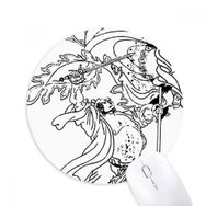 Dıythinker Masterpiece Romantik Krallıklar Çizim Baskılı Yuvarlak Kaymaz Kauçuk Mouse Pad
