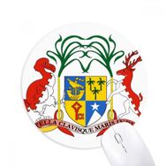 Dıythinker Mauritius Afrika Ulusal Amblem Baskılı Yuvarlak Kaymaz Kauçuk Mouse Pad