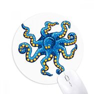 Dıythinker Mavi Ahtapot Deniz Yaşamı Çizgi Film Desenli Baskılı Yuvarlak Kaymaz Kauçuk Mouse Pad