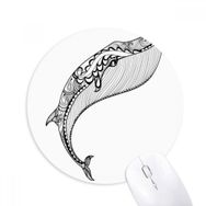 Dıythinker Mavi Balina Büyük Güçlü Baskılı Yuvarlak Kaymaz Kauçuk Mouse Pad