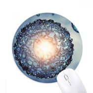 Dıythinker Mavi Bilim Hücreleri Mikrokozmik Desen Baskılı Yuvarlak Kaymaz Kauçuk Mouse Pad
